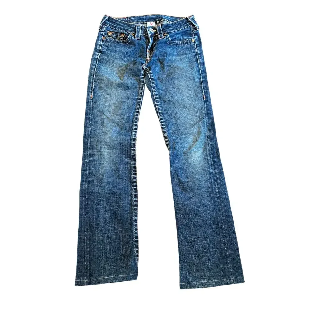 True Religion Women's‎ Johnny Jeans Straight Leg size 26 y2k
